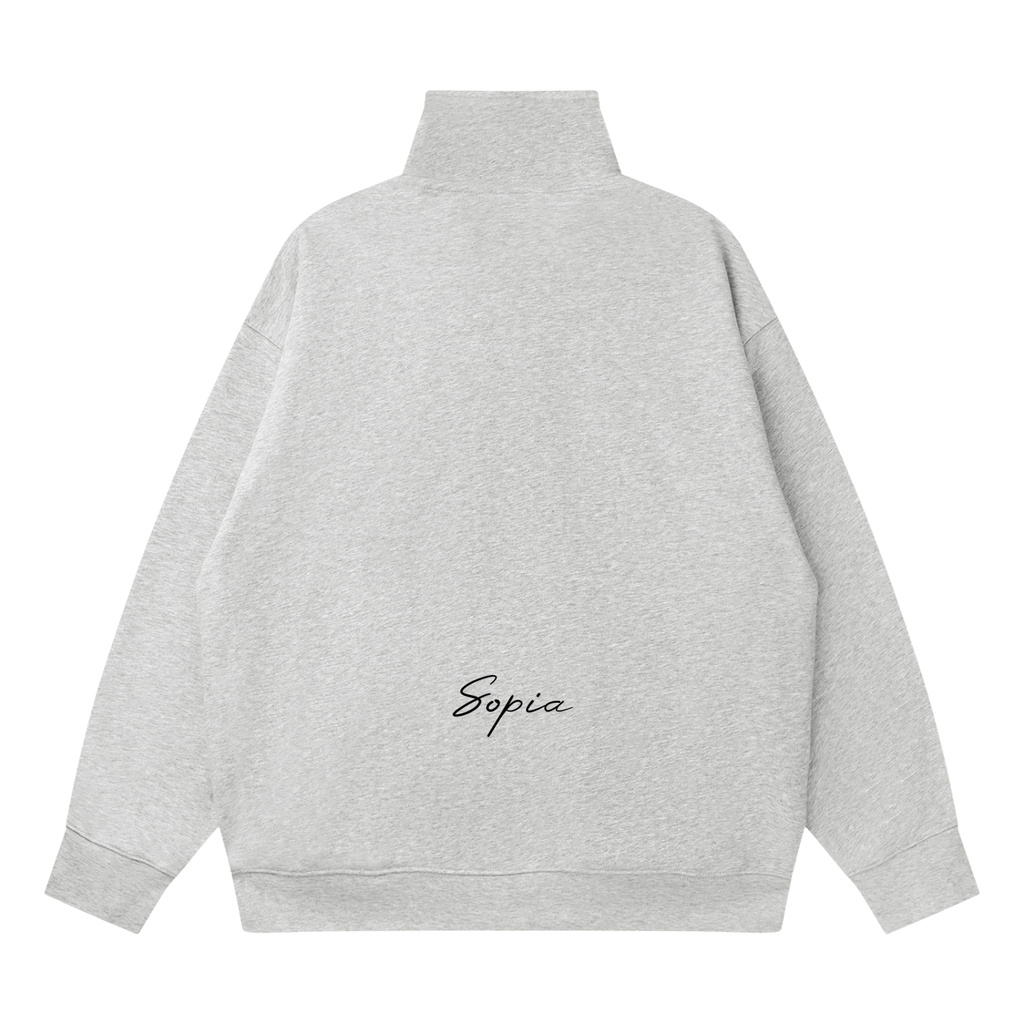 Quarter-Zip Drop Shoulder Sweatshirt