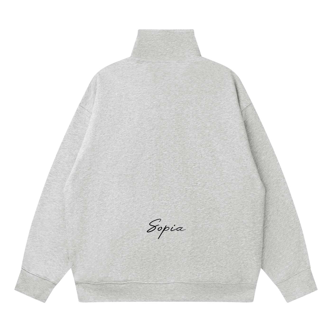 Quarter-Zip Drop Shoulder Sweatshirt