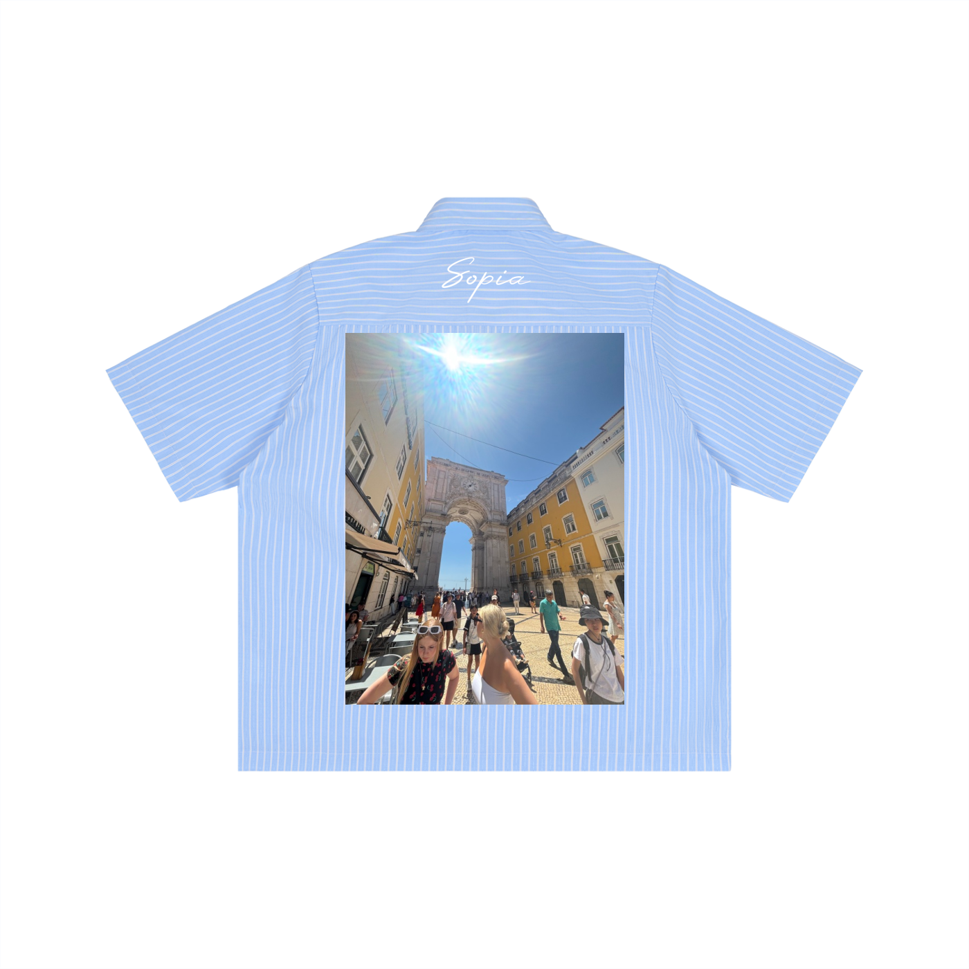 Striped Boxy Short Sleeve Shirt
