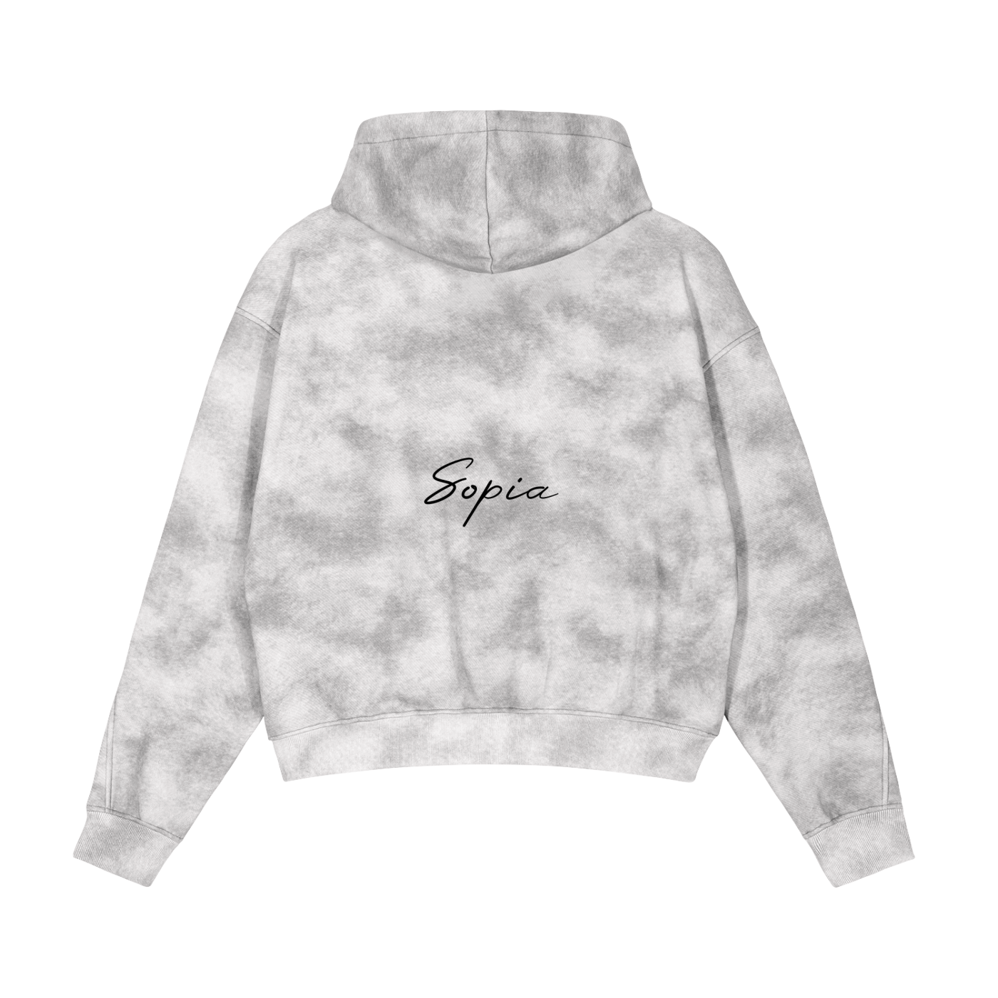Dirty Washed Zip-Up Fleece Hoodie