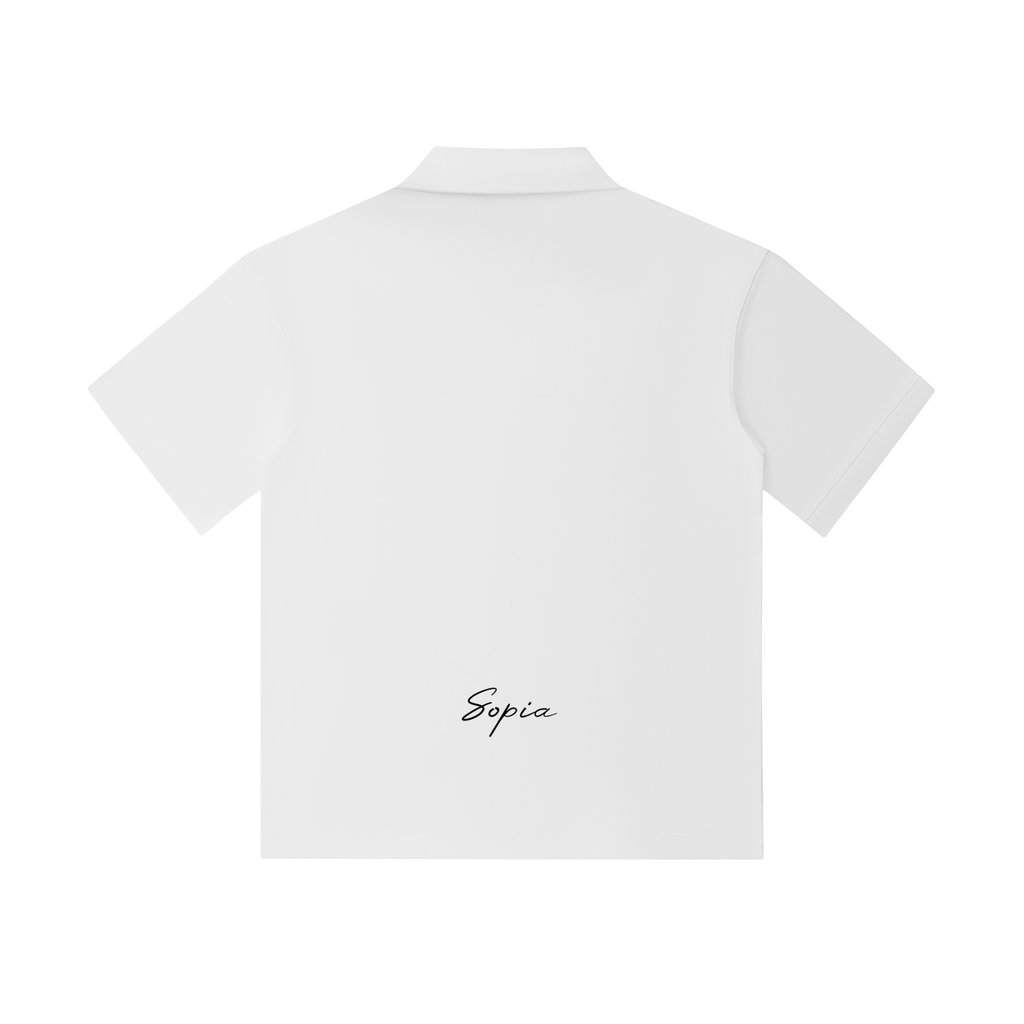 Drop Shoulder Short-Sleeve Polo
