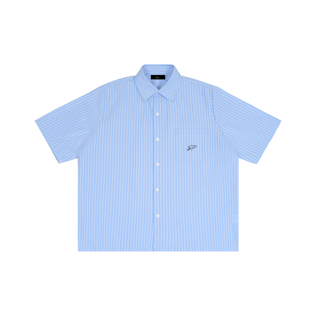 Striped Boxy Short Sleeve Shirt