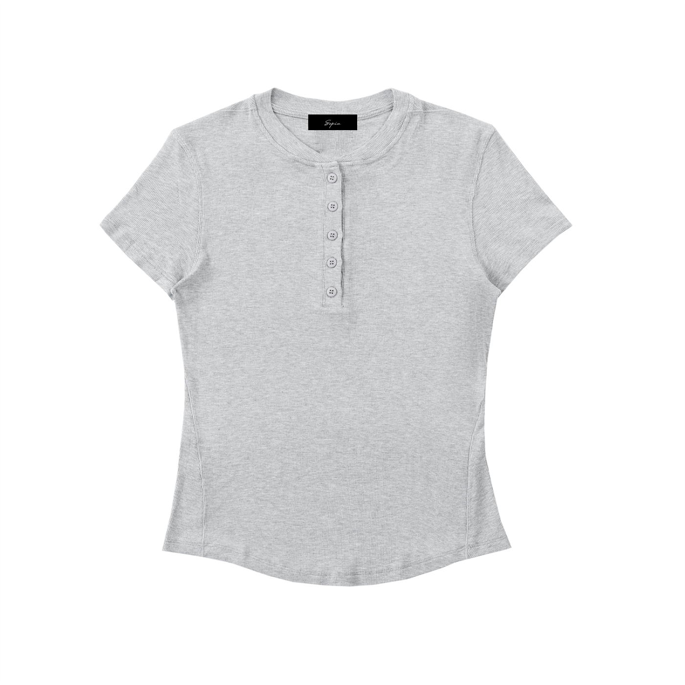 Modal Bodycon Henley Shirt