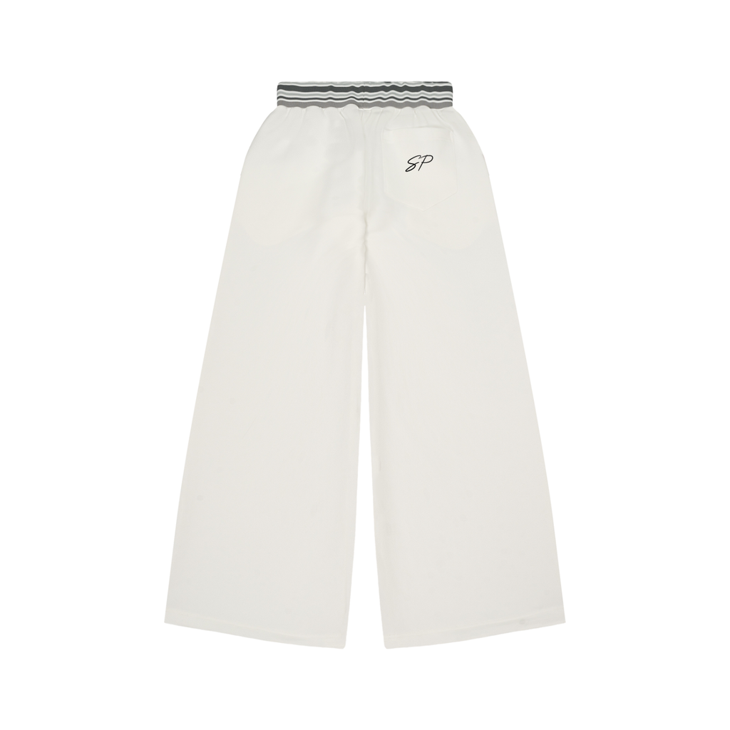 Striped Waist Wide Leg Pants